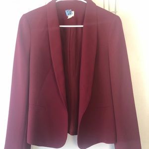 Ann Taylor Loft Open Blazer- Burgundy Blazer